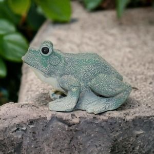 Vintage Ceramic/Clay FROG Figurine thinking frog Home/Garden decoration